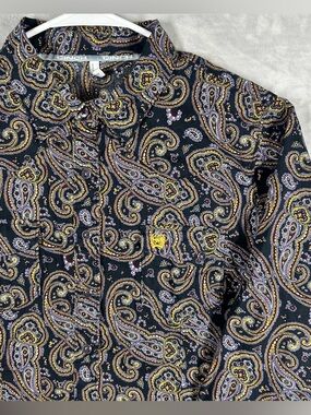 Cinch Western Shirt Men 2XL Paisley Print Cowboy Rodeo Long Sleeve Button